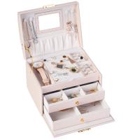 Multifunctional Jewelry Box, PU Leather, multilayer, more colors for choice, 170x140x130mm, Sold By PC