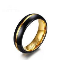 Volfrám acél Finger Ring, csiszolt, divat ékszerek & különböző méretű a választás & az ember, 6mm, Által értékesített PC