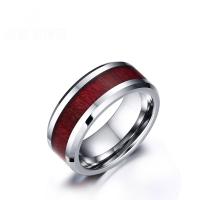 Volfram stål Finger Ring, mode smycken & olika storlek för val & för människan, 8mm, Säljs av PC
