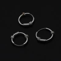 Iron Hoop Earring, for woman, silver color, 13mm, Sold By PC