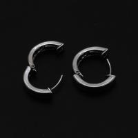 Iron Hoop Earring, for woman, silver color, 18mm, Sold By PC