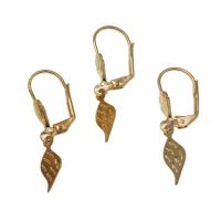 Iron Lever Back Earring for woman golden 32mm Sold By PC