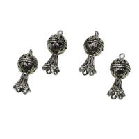 Tibetan Style Pendants, silver color, 22mm, Sold By PC