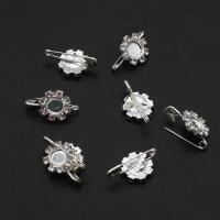 Rhinestone Brooch Iron with rhinestone silver color 19mm Sold By PC