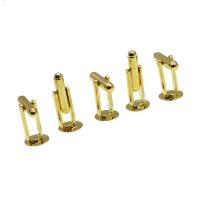 Iron Cufflinks Findings, golden, 24mm, Sold By PC