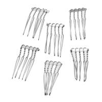 Iron Decorative Hair Comb, for woman, silver color, 30-50mm, Sold By PC