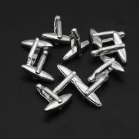 Tibetan Style Cufflinks Findings, silver color, 26mm, Sold By PC