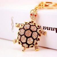 Zinc Alloy Key Clasp with Czech Rhinestone Turtle high quality plated fashion jewelry & for woman & enamel Sold By PC