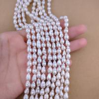 Cultured Baroque Freshwater Pearl Beads, Teardrop, DIY, white, 4x6mm, Sold Per Approx 15 Inch Strand