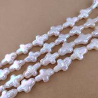 Keshi Cultured Freshwater Pearl Beads, DIY, white, 9x14mm, Sold Per Approx 15 Inch Strand