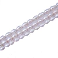 Perla Barroca Freshwater, Perlas cultivadas de agua dulce, Gota, Bricolaje, Blanco, 6.5-7.5mm, Vendido para aproximado 15 Inch Sarta