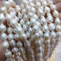 Kultivierte kernhaltige Süßwasserperlen, Perlen, Tropfen, DIY, weiß, 9-10mm, verkauft per ca. 15 ZollInch Strang