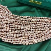 Perlas Patata Freshwater, Perlas cultivadas de agua dulce, Bricolaje, Púrpura, 7-8mm, Vendido para aproximado 11.54 Inch Sarta