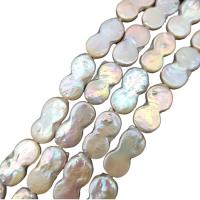 Koraliki Keishi z hodowlanych pereł słodkowodnych, Perła naturalna słodkowodna, DIY, biały, 10x20mm, sprzedawane na około 15 cal Strand