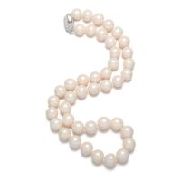 Collier de perles d'eau douce naturelles, perle d'eau douce cultivée, pour femme, plus de couleurs à choisir, 9-10mm, Longueur:Environ 17.72 pouce, Vendu par PC