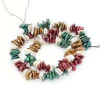 Keshi Cultured Freshwater Pearl Beads irregular DIY mixed colors 9-10mm Sold Per Approx 14.17 Inch Strand