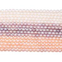 Perlas Arroz Freshwater, Perlas cultivadas de agua dulce, Bricolaje, más colores para la opción, 4-5mm, aproximado 54PCs/Sarta, Vendido por Sarta