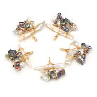 Freshwater Pearl Pendants with Brass gold color plated Unisex mixed colors Sold By PC
