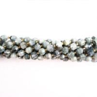 Hawk-eye Stone Beads with Seedbead Lantern polished DIY & faceted 8mm Sold Per 14.96 Inch Strand