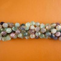 Natural Fluorite Beads with Seedbead Lantern polished DIY & faceted 10mm Sold Per 14.96 Inch Strand