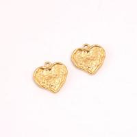Stainless Steel Heart Pendants, 304 Stainless Steel, Galvanic plating, fashion jewelry, golden, 18x18mm, Sold By PC