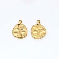 Stainless Steel Pendants 304 Stainless Steel Galvanic plating fashion jewelry golden Sold By PC