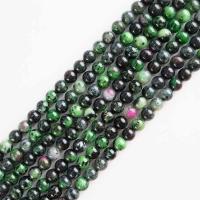 Ruby in Zoisite Beads, Round, polished, DIY & different size for choice, 3-8mm, Sold Per Approx 14.96 Inch Strand