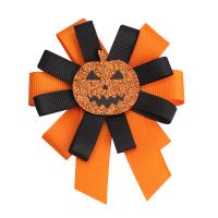 Children Hair Accessory, Grosgrain Ribbon, with Felt, handmade, Halloween Design & Girl, more colors for choice, 76x102mm, Sold By PC