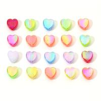 Plated Acrylic Beads Heart DIY Approx Sold By Bag