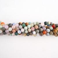 Смешанные Бусины Gemstone, Многоцветный камень, Круглая, полированный, DIY & разный размер для выбора & глазированный, разноцветный, 6-10mm, Продан через Приблизительно 14.96 дюймовый Strand