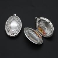 Fashion Locket Pendants, Tibetan Style, silver color, 36-57mm, 10PCs/Bag, Sold By Bag