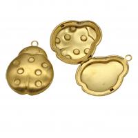 Fashion Locket Pendants Brass golden 15mm Sold By Bag