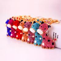 Zinc Alloy Key Clasp with Czech Rhinestone Giraffe high quality plated fashion jewelry & for woman & enamel multi-colored Sold By PC