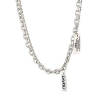 Titanstahl Halskette, mit Zinklegierung, mit Verlängerungskettchen von 1.97Inch, Quadrat, Doppelschicht & für Frau, originale Farbe, Länge ca. 16.54 ZollInch, verkauft von PC