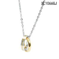 Titanium Steel Necklace Donut Vacuum Ion Plating Unisex mixed colors  Length Approx 19.69 Inch Sold By PC