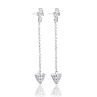 Cubic Zirconia Micro Pave Brass Earring plated micro pave cubic zirconia nickel lead & cadmium free Sold By Pair