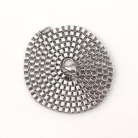 Nerezová ocel řetěz náhrdelník, 304 Stainless Steel, Galvanické pokovování, unisex & různé velikosti pro výběr, stříbro, 2.5x500mm-550mm, Prodáno By PC