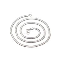 Stainless Steel Chain Necklace, 304 Stainless Steel, Galvanic plating, Unisex & different size for choice, silver color, 3x45cm-6x60cm, Sold By PC