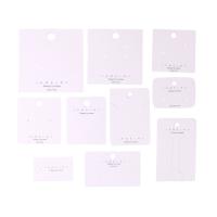Paper Earring Card, printing, different styles for choice, white, 100PCs/Bag, Sold By Bag