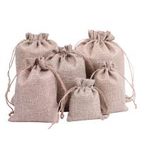 Linen Drawstring Bag, durable & different size for choice, 70x90mm-300x400mm, Sold By PC