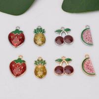Tibetan Style Enamel Pendants, Fruit, plated, DIY & different styles for choice, more colors for choice, nickel, lead & cadmium free, 100PCs/Bag, Sold By Bag