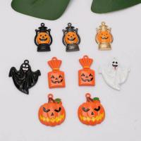 Móda Halloween přívěšek, Zinek, á, DIY & vypalovací lak & Halloween Šperky dárek & různé styly pro výběr, více barev na výběr, nikl, olovo a kadmium zdarma, 100PC/Bag, Prodáno By Bag