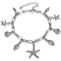 Zinc Alloy Anklet platinum color plated for woman Length Approx 7.48 Inch Sold By PC