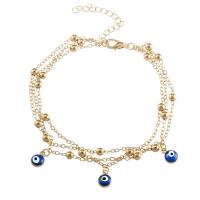 Zinc Alloy Anklet with Plastic with 2.36 inch extender chain plated for woman & multi-strand Length Approx 8.26 Inch Sold By PC