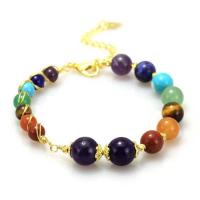 Gemstone Bracelets Brass with Gemstone 14K gold-filled for woman nickel lead & cadmium free 6-10mm Length Approx 7 Inch Sold By PC