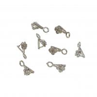 Zinc Alloy Pinch Bail silver color 10mm Sold By Bag
