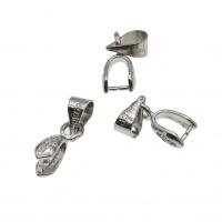 Zinklegering knijphangers, Zinc Alloy, zilver, 7mm, 50pC's/Bag, Verkocht door Bag