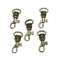 Zinc Alloy Key Clasp Setting antique gold color 38mm Sold By Bag
