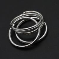Tibetan Style Split Ring, silver color, 27mm, 50PCs/Bag, Sold By Bag