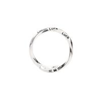 Messing Manchet Finger Ring, plated, Verstelbare & voor vrouw, zilver, 17x2mm, Verkocht door PC